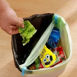 50/2st Trash Bin Clip Plastic Garbage Bag Fixed Clips Anti-Slip Holder For Kitchen Snack Bags förvaringsklämma Hemförseglingsverktyg