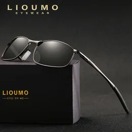 LIOUMO Brand Design Neue Luftfahrt Männliche Sonnenbrille Polarisierte Brille Männer Frauen Sonnenbrillen HD Fahrspiegel Brille 236b