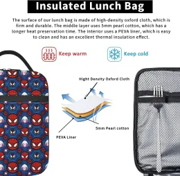 Lunchbag für Jungen isolierte Lunchbox wiederverwendbares Superhelden -Lunchbox für Essensschule Reise täglich Aufbewahrung