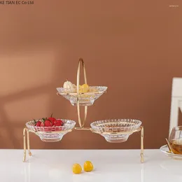 Tablice Europejskie wysokiej klasy ciasto szklane stojak na talerz przekąski przekąski domowy stół do herbaty deser deser cukierowy owoc orzech