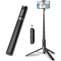 New portable 2-in-1 selfie stick with wireless remote control and extendable tripod stand