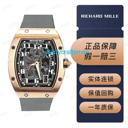 Richamills Luxury Uhren Mechanische Chronographen Mills Herrenserie RM67-01 ROSE Gold Limited Edition Automatische Ketten Ultra Thin Watch STWT