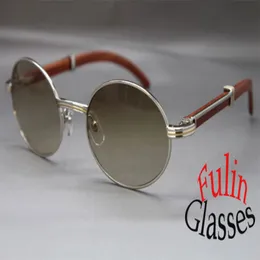 Großhandel Hot Vintage Sonnenbrille kostenlos Versand 7550178 Holz Sonnenbrille Größe 55-22-135 mm 251E