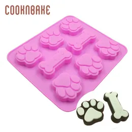 Baking Moulds COOKNBAKE Silicone Mold For Cake Biscuit Pastry Dog Candy Chocolate Mould Bone Shape Resin Ice Jello Bread Form 265D