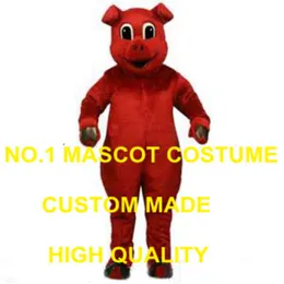 الأزياء المخصصة الأزياء cosply Red Hog Mascot Costume Adult Pig the Pig Cartoon Mascotte Fancy Dress Tupp