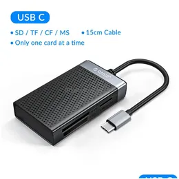 Docking Stations Hubs Orico 4 In 1 Usb 3.0 C Memory Card Reader Sd Tf Cf Ms Compact Flash Adapter 5Gbps Read Write Simtaneously For Dhbhi