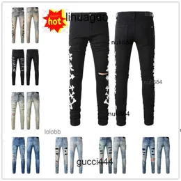 Брюки брюки Amirirliness Джинсовые брюки Amirl W5Z6 New Amari Mens Designer Amirii Jeans Holes Luxury Jean Coolguy Biker Clothing Am 2024 QSCK