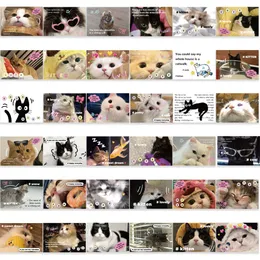 64 pezzi cartone animato grazioso gatto Immagini adesivi decorazione per lo skateboard laptop album per computer chitarra impermeabile giocattolo per bambini impermeabili