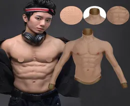 MEN039S Создание тела летняя одежда формы гибкой силиконовой мышцы грудь с полным костюмом Синтетический ролевой костюм 4264950