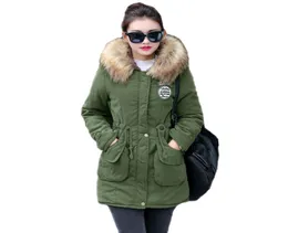 Nuova giacca da donna per donne lunghe parcate femminile inverno fitto cotone caldo outwear da donna parco pellicce più taglia 20193104709