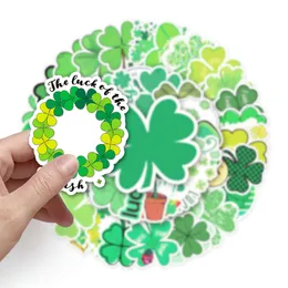 10/30/50PCS Four Leaf Clover Plant Stickers Means Lucky Hope Faith Love Skateboard Lage INS Leave Sticker Decal For Kids Toys