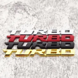 Otomatik Kamyon Emblem Çıkartma Otomatik Aksesuarları için 95x11mm 3D Turbo Araba Sticker