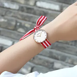 Crrju Neue Unique Ladies Flower Tuchs Armbandwatch -Mode Frauen Kleid Watch hochwertiger Stoff Watch Sweet Girls Armband Uhr 2555