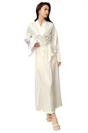 Abbigliamento per la casa Yaomei Aokrobe Dolding Aokown Abito Kimono Satin Silky Long Bath Robe Wedding Wedding Wedding HouseCoat Tornomas per la spa spa per spa per spa