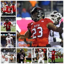 NCAA College Jerseys Northern Illinois Huskies 2 Lance Deveaux Jr. 21 Erin Collins 21 Marcus Jones 22 Tre Harbison Custom Football Stitched