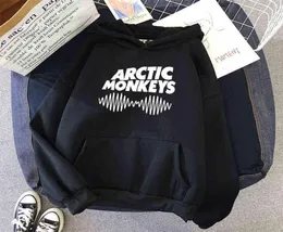 2021 Autumn Winter Arctic Monkeys onda sonora com moletons de lã impressos de manga longa de manga comprida feminino Sorto de skate de hip hop g18879067