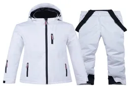 Couple SkiSuits Men Women SkiJacket with Pants Lovers Snowboardset Snow boardjacket and Trousers Winter Snow Clothes4688810