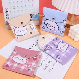 Aufbewahrungstaschen 1pc tragbares Kawaii Make -up Tampon Bären Serviettenbeutel Sanitärpolster Bag Coin Geldbörse für Frauen Mädchen