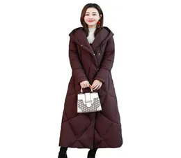 2019 Winter Down Coat Women Parka Slim Long Long Long Long Dound Padded Jacket Parka высококачественная женская одежда 9009529