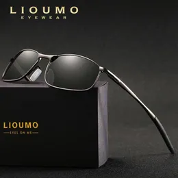 LIOUMO Brand Design Neue Luftfahrt Männliche Sonnenbrille Polarisierte Brille Männer Frauen Sonnenbrillen HD Drives Mirror Brille 238Q