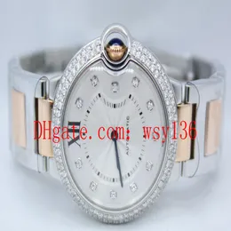 Topselling Wysokiej jakości 18 -karatowe różowe złoto i stalowa WE902031 Ruch kwarcowy Watch Ladies Fashion Wathces 332I