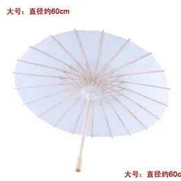 Umbrellas Quality Bridal Wedding Parasols White Paper Chinese Mini Craft Umbrella 4 Diameter 20 30 40 60Cm Drop Delivery Home Garden Dhs8P