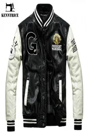 Whole Kenntrice Baseball Leather Jacket College Jaqueta Couro Men039s PU Кожаная куртка уличная куртка высококачественная осень 3389877