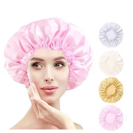 Plus Size Lace Satin Nightcaps Grooming Caps Shower Caps