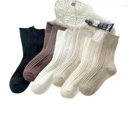 Mulheres meias de lã feminina espessada térmica estoques de café inverno versátil pós -parto mais quente