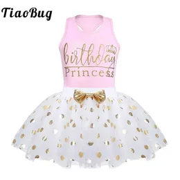 Dancewear Infant Baby Princess Sequins Tutu Dress Outfit Shiny Polka Dots Mesh Tulle Ballet Skirt Racker Back Vest Top Set Dancewear Y240524