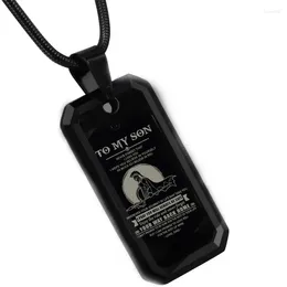 Anhänger Halsketten schwarzer Hundetikett Wolfram Carbid Halskette Customized DIY Geschenk für Männer Vater Vater 24 -Zoll -Kette