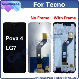 Для Tecno Pova 4 LG7 LG7N ЖК -дисплей сенсорный экран с сенсорным экраном сборочной сборы замена деталей замена деталей