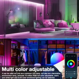 Homekit Smart LED 전구 9W WiFi RGB+CW+WW 램프 E27 BASE White Dimmable Bulb 지원 Alexa Google Home Smartthings Alice
