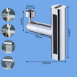 Faucet Waterfall Outlet à prova de kitchen universal Bubbler de rotação 360 ° 4 Modos Modos Multifuncionais Torneira de Tapinha Extensão