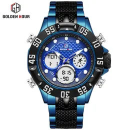 Top Brand Goldenhour Men's Sports Watch Men Chartz Digital Mash Orology Relogio Hombre Watide Owatchs Relogio Masculino 270V