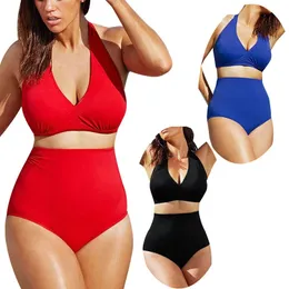 Bikini Set Women Plus di grandi dimensioni Spalato Bikini Swim costumi da bagno femmina Plavky Maillot de Bain Bather Abito Monokini Plavky 240527