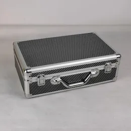 Carbon fiber aluminum tool box equipment hard handbag hard tool box portable with foam 240517