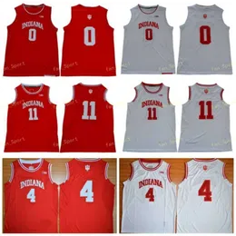 Mens Indiana Hoosiers Romeo Langford 0 Isiah Thomas 11 Victor Oladipo 4 College Basketball Jersey Home Red Vintage Stitch