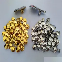 Clasps Hooks Gold Sier للشرطة العسكرية مجوهرات مجوهرات Hatbrass Locking Locking Pin Backs Savers Locks Locks No Tools reques dhqo5