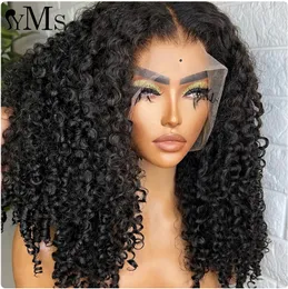YMS Wave Human Hair Wig Free Part Malaysian Human Hair Full Lace Wig Bleached Knot Spets Front Wigs