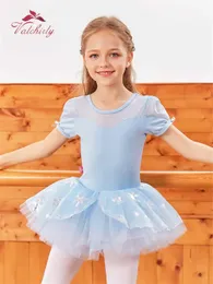 Tanzkleidung 2020 Sommer Kinder Cotton Dance Kleid Girls Übung Kleidung Kinderleistung Kleidung Ballett Rock Y240524