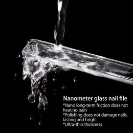 Nano -Glasnagelfeile Puffing transparenter Nagelkunst Maniküre Werkzeuge Professionelle Schleifenpolierschleifdatei