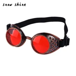 Partihandel- Snöskinn #3001xin Vintage Style Steampunk Goggles Welding Punk Glasses Cosplay Gratis frakt 212C