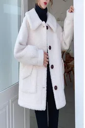 Herbst Winter Women Teddy Bear Jacket Coat Mode Mode Neuankömmling Frau Kaschmirjacke plus Größe weiblicher High Street Solid Coat11889588