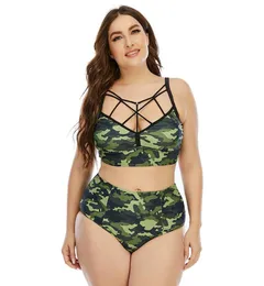 Women039s купальные костюмы бикини 2021 плюс размером 2 кусочки набор роскошных двух частей дизайнерский купальный костюм для купания армия зеленое плавание для 7572533