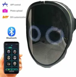 Bluetooth RGB Light Up LED Maschera Dispositivo Testo di animazione per immagini fai -da -te Halloween Carneval COSTUME COSTUME Game Masches DECO DECO 23619416