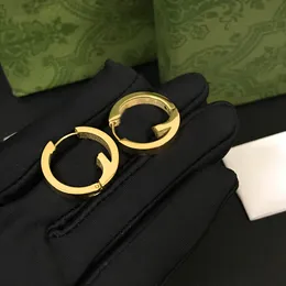 Lüks Tasarımcı Küpe Mektubu Küpe Stud Paslanmaz Çelik 18K Altın Kaplama Tasarımcı Marka Küpe Kadın Düğün Aksesuar
