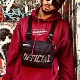Streetwear Men Bag Tactical Vest Hip Hop Style Crossbody Sacos de peito para mulheres 2019 Moda Punck Chest Rig Stat Bag 3123