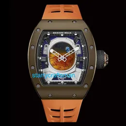 Richamills Luxury Watches Mechanical Chronograph Mills Men's Series RM52-05 Astro Tourbillon Titanium Alloy Emamel Mars Disk Limited to 30 Pieces Str9