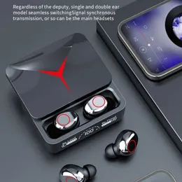 Наушники наушников Новые беспроводные наушники M90 Slisting Cover Gaming Warphone Bluetooth 5.1 Стерео спортивные наушники со светодиодным цифровым дисплеем S24514